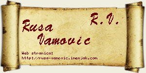 Rusa Vamović vizit kartica